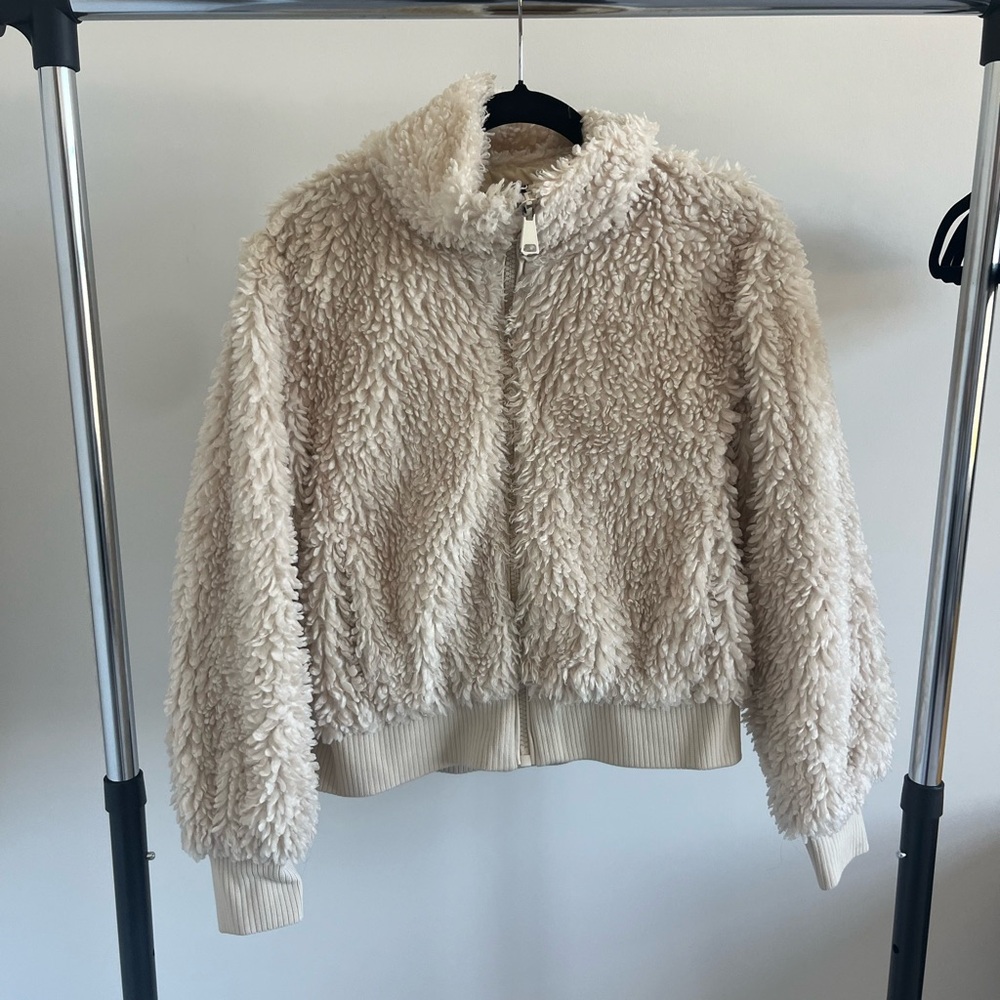 Zara Sherpa Teddy Bomber Jacket
